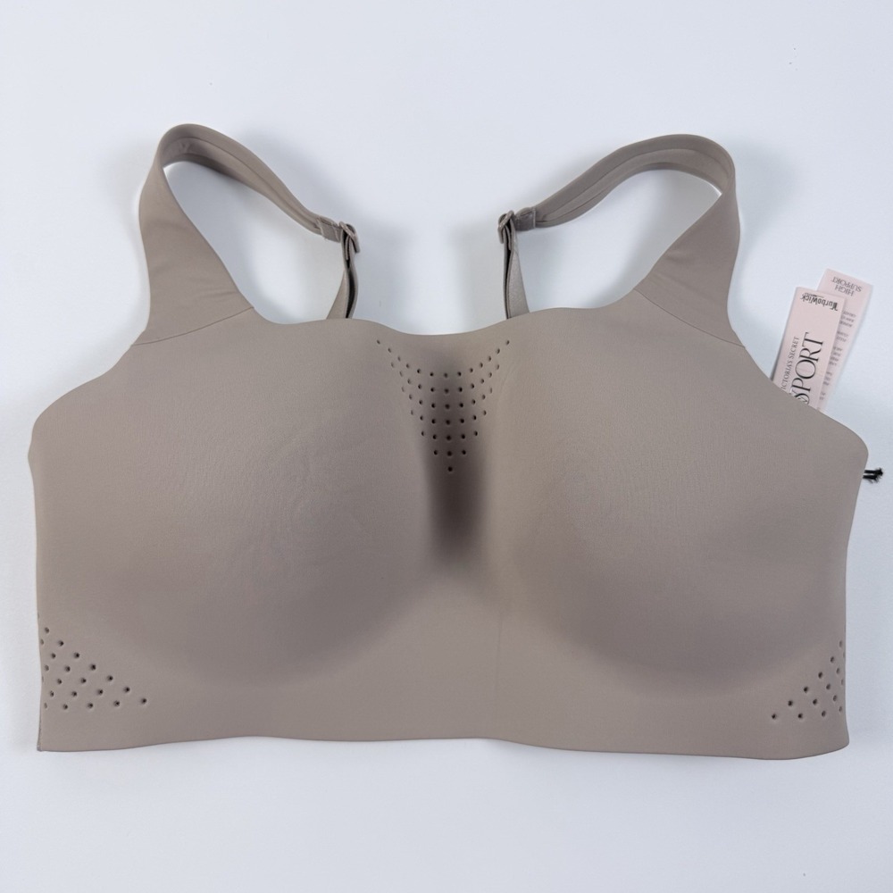 Victoria's Secret VSX Featherweight Max High Impact Sports Bra Taupe 36D NWT